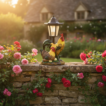 Rooster – Golden Hour Garden Wall