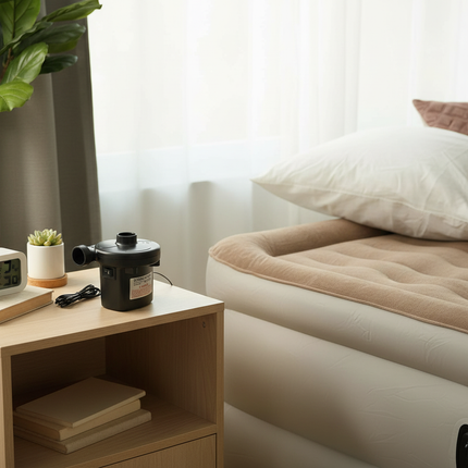 Small Pump on Bedside Table