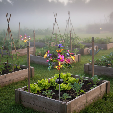 Solar Butterfly Lights – Warm White Allotment