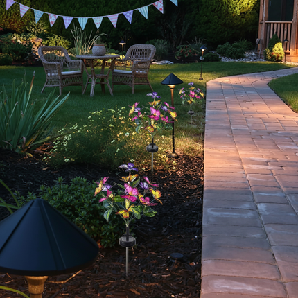 Solar Butterfly Lights – Warm White Garden Party