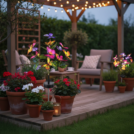 Solar Butterfly Lights – Warm White Patio