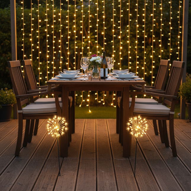 Solar Firework Lights – 2 Pack Decking