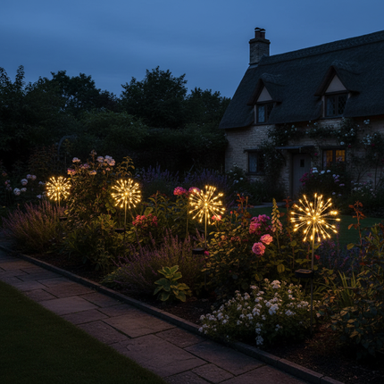 Solar Firework Lights – 4 Pack Garden Border