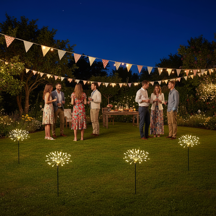 Solar Firework Lights – 4 Pack Garden Party