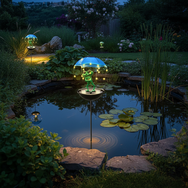 Solar Frog Light – Garden Pond