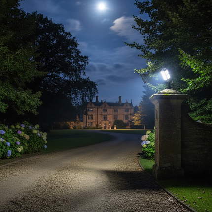 Solar Light Estate Gatepost