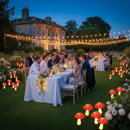 Solar Mushroom Lights – Wedding Reception