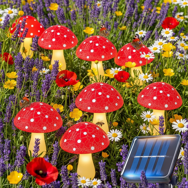 Solar Mushroom Lights – Wildflower Meadow