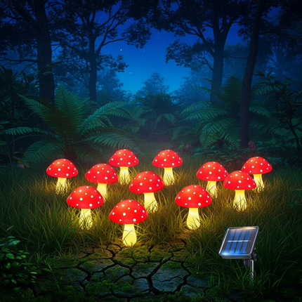 Solar Mushroom Lights – Woodland Garden