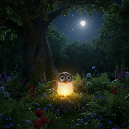 Solar Owl Light – Brown Woodland