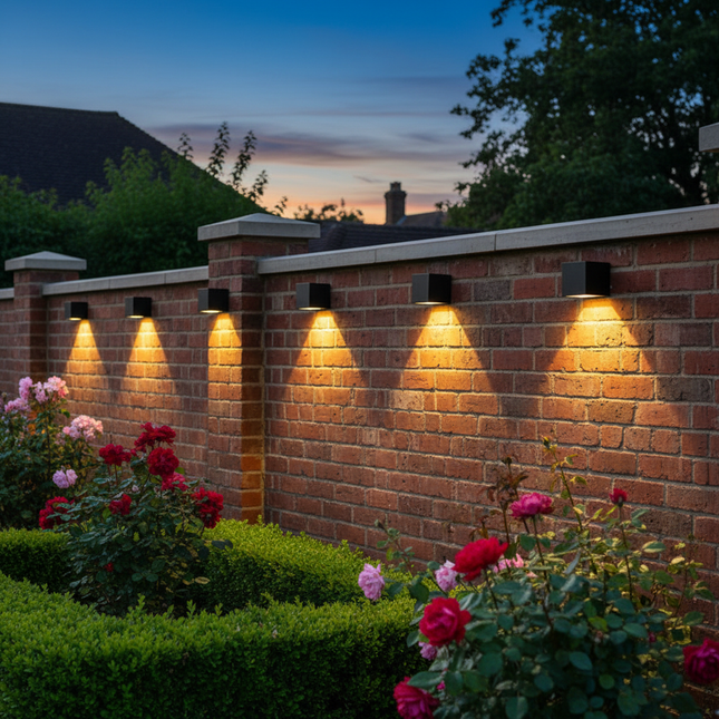 Solar Wall Lamp – Red Brick Fence