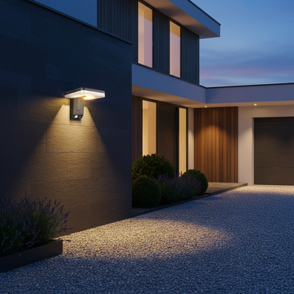 Solar Wall Light – Modern Slate Driveway