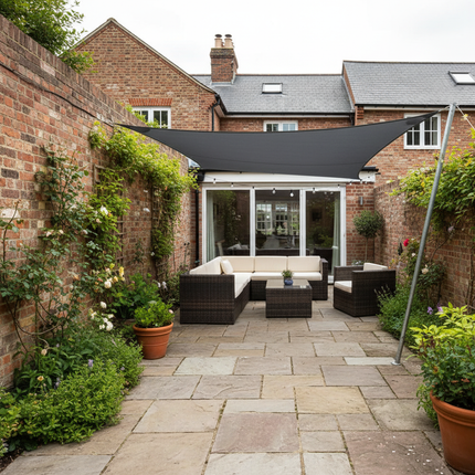 Sophisticated townhouse outdoor lounge