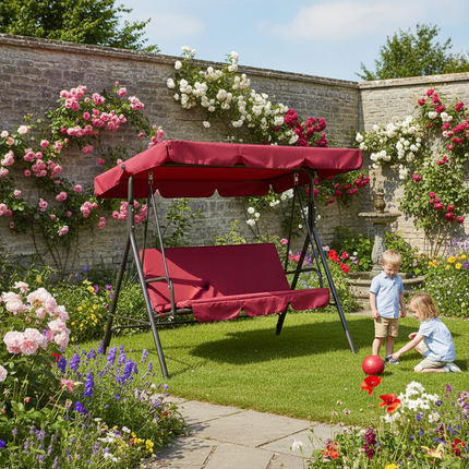 Swing Canopy – Red Walled Garden