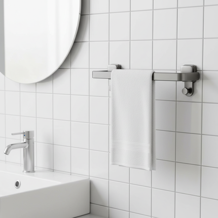 Towel Rack - White Tiles