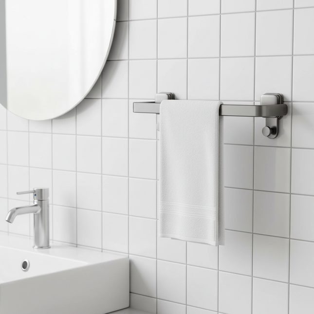 Towel Rack - White Tiles