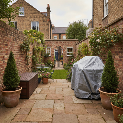 Urban garden outdoor kitchen cover