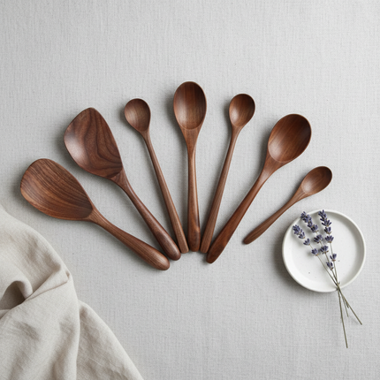 Walnut Spoon – Fan Flat-Lay