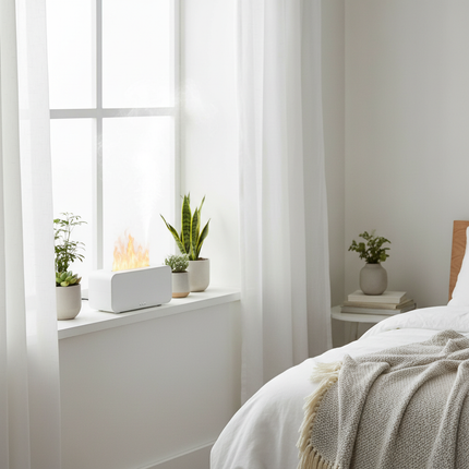 White Cooskr on British bedroom windowsill