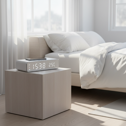 White Opansten in bright morning bedroom